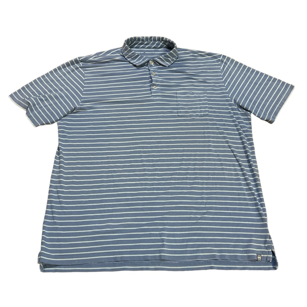 Peter Millar Polo Blue and White Stripes Size XL